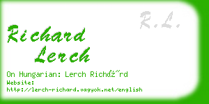 richard lerch business card